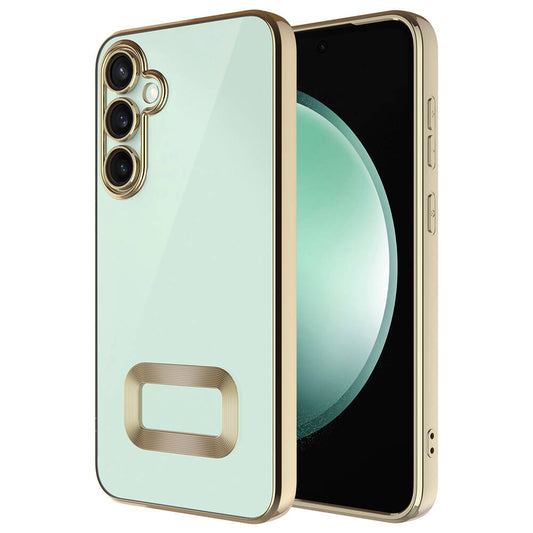 Galaxy S24 Plus Case Camera Protection Logo Showing Zore Omega Cover Gold 
