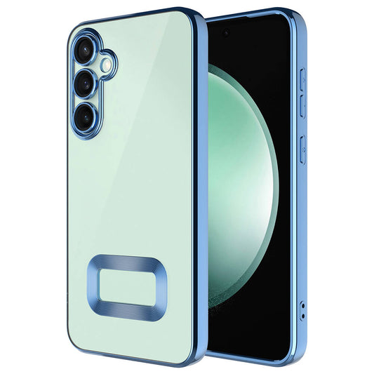 Galaxy S24 Plus Case Camera Protection Logo Showing Zore Omega Cover Sierra Blue 