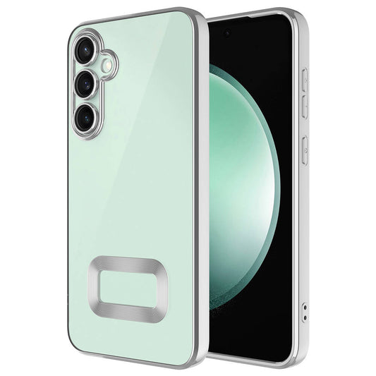 Galaxy S24 Plus Case Camera Protection Logo Showing Zore Omega Cover Silver 