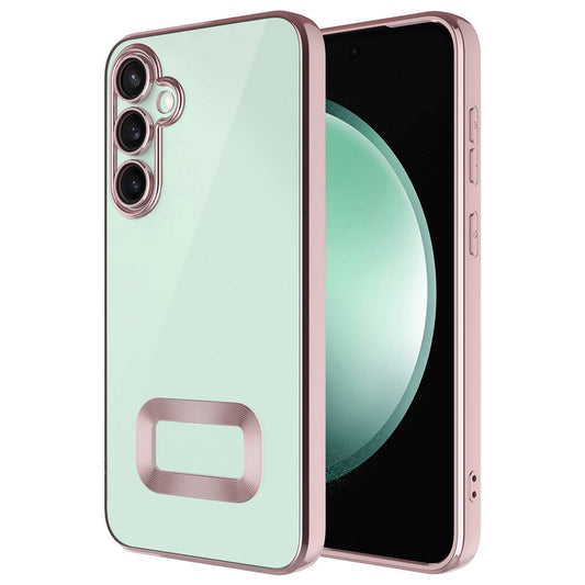 Galaxy S24 Plus Case Camera Protection Logo Showing Zore Omega Cover Rose Gold 