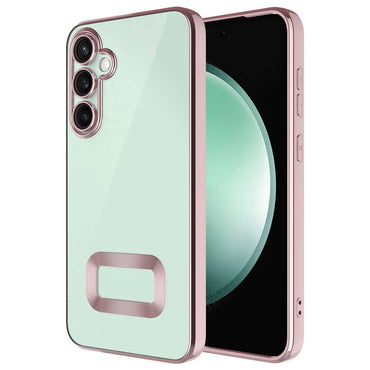 Galaxy S24 Plus Case Camera Protection Logo Showing Zore Omega Cover Silver 