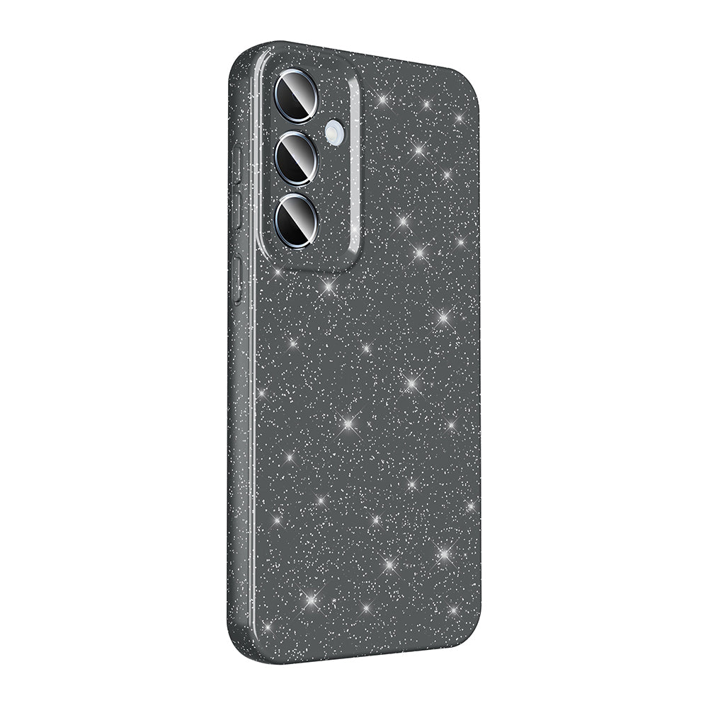 Galaxy S24 Plus Case Camera Protection Glitter Luxury Zore Cotton Cover Silver 