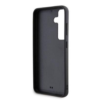 Galaxy S24 Plus Kılıf Karl Lagerfeld Taşlı Metal Logo Orjinal Lisanslı Kapak Siyah