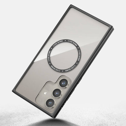 Galaxy S24 Plus Kılıf M-safe Şarj Özellikli Casebang Body Frame Kapak Siyah
