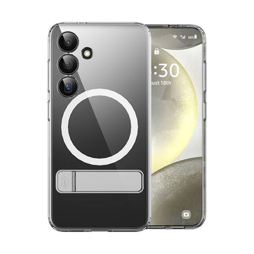 Galaxy S24 Plus Case M-safe Charging Feature Camera Protection Stand Wiwu KCC-025 Aurora Series Cover Transparent 