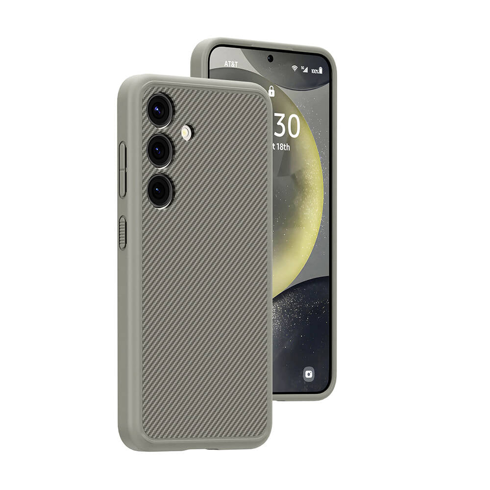 Galaxy S24 Plus Case with M-safe Charging Function Carbon Fiber Look Zore T-Carbon Cover Titanium-Gray