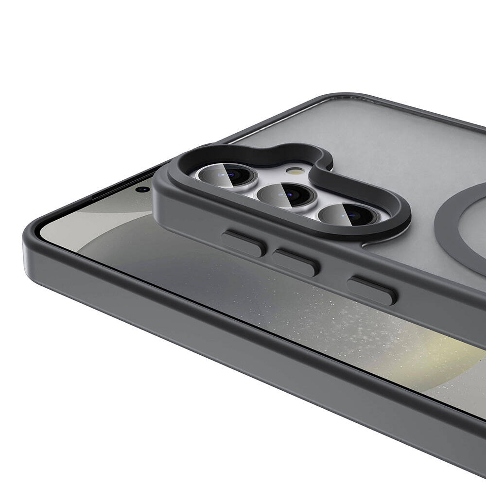 Galaxy S24 Plus Case M-safe Charging Feature Matte Back Surface Zore Sio Cover Gray 