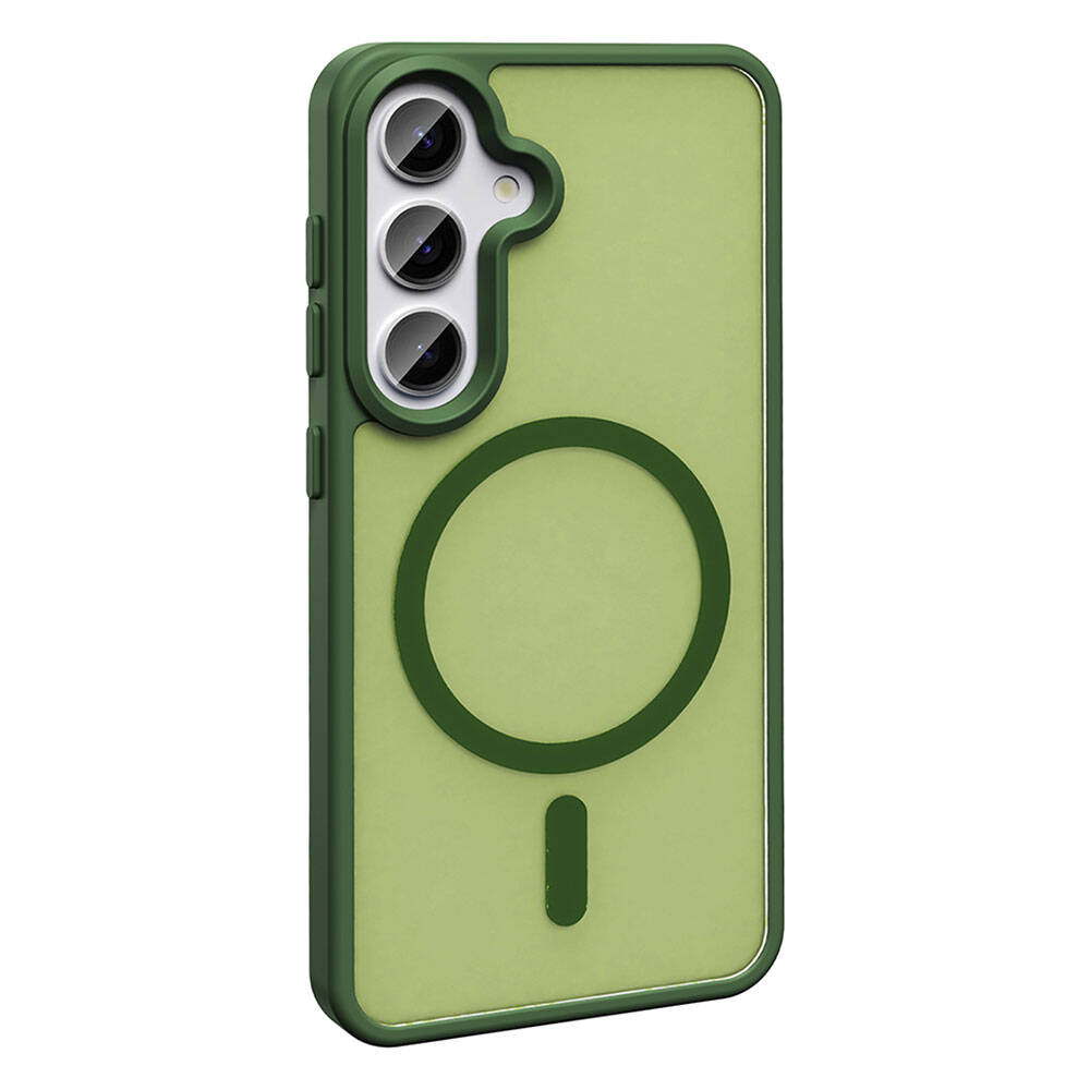 Galaxy S24 Plus Case M-safe Charging Feature Matte Back Surface Zore Sio Cover Gray 