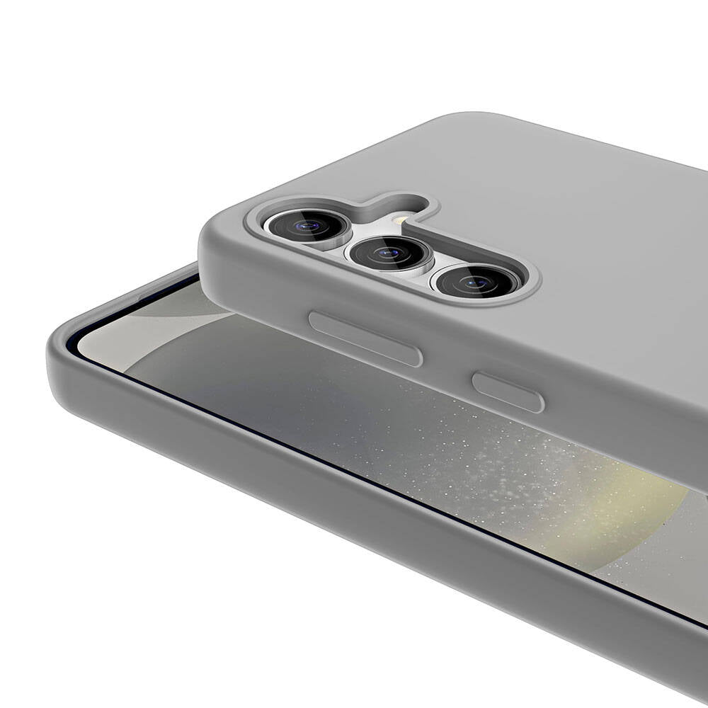 Galaxy S24 Plus Case with M-safe Charging Feature, Liquid Technology, Erasable Hard Zore Kiwi Cover, Dark Gray