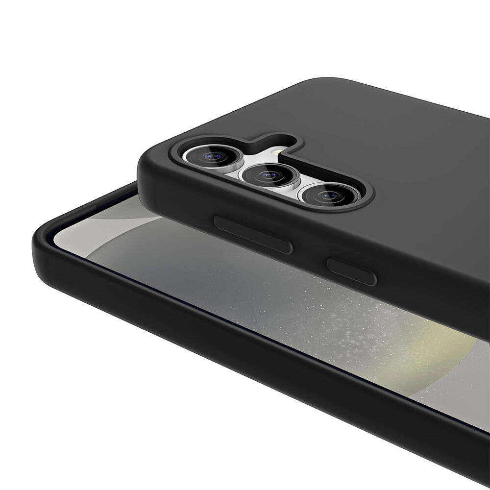 Galaxy S24 Plus Case with M-safe Charging Feature, Liquid Technology, Erasable Hard Zore Kiwi Cover, Dark Gray