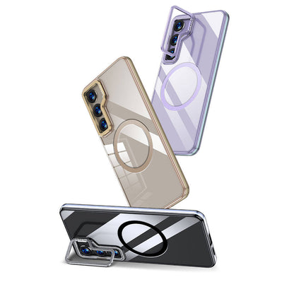 Galaxy S24 Plus Kılıf M-safe Şarj Özellikli Wlons Standlı Efsane Kapak Siyah