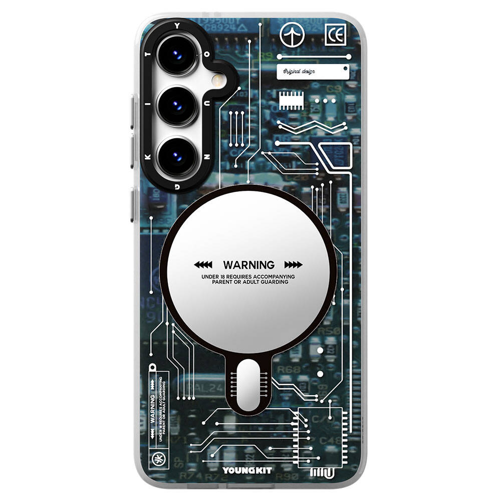 Galaxy S24 Plus Case M-Safe Charging Feature YoungKit Technology Series Cover White 