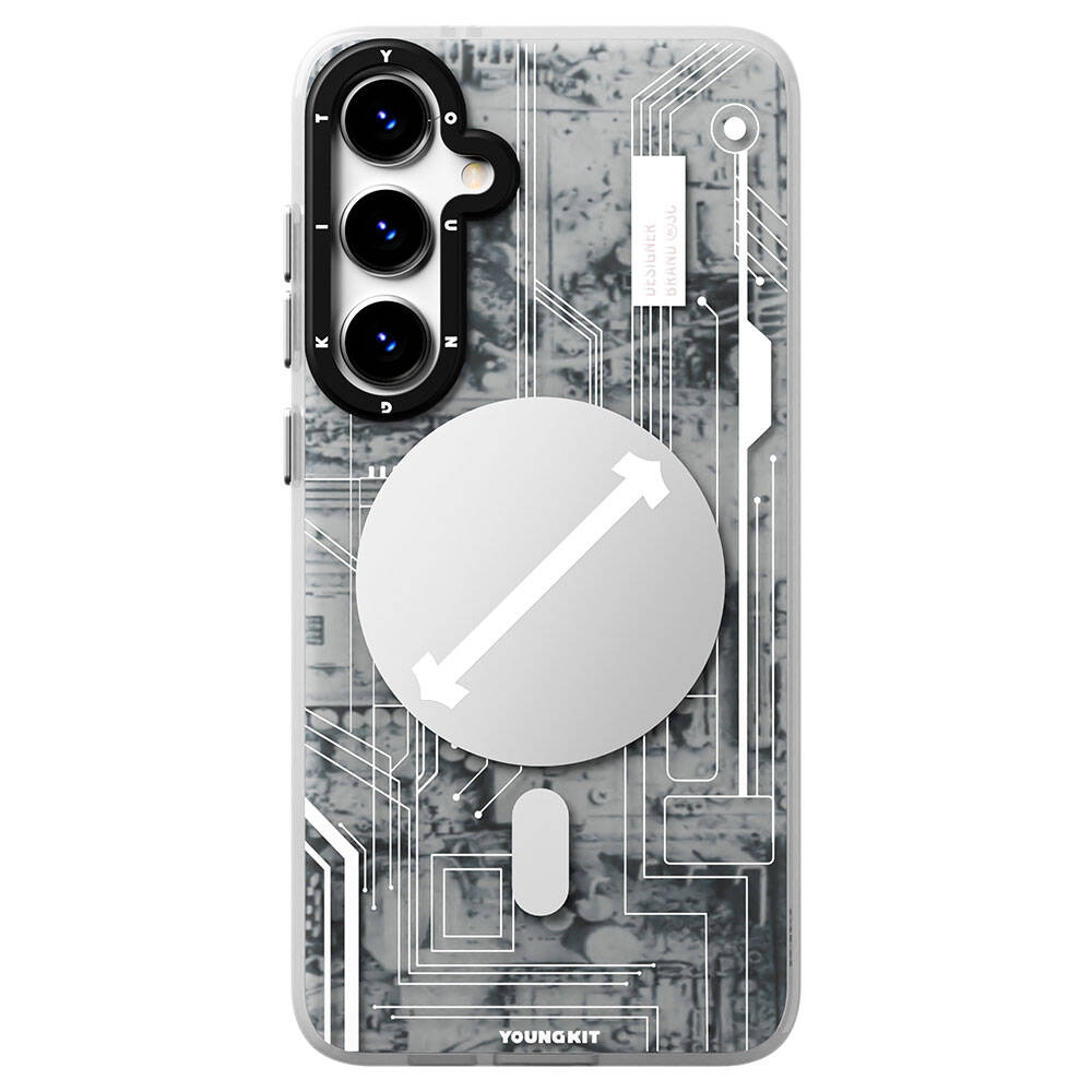 Galaxy S24 Plus Case M-Safe Charging Feature YoungKit Technology Series Cover White 
