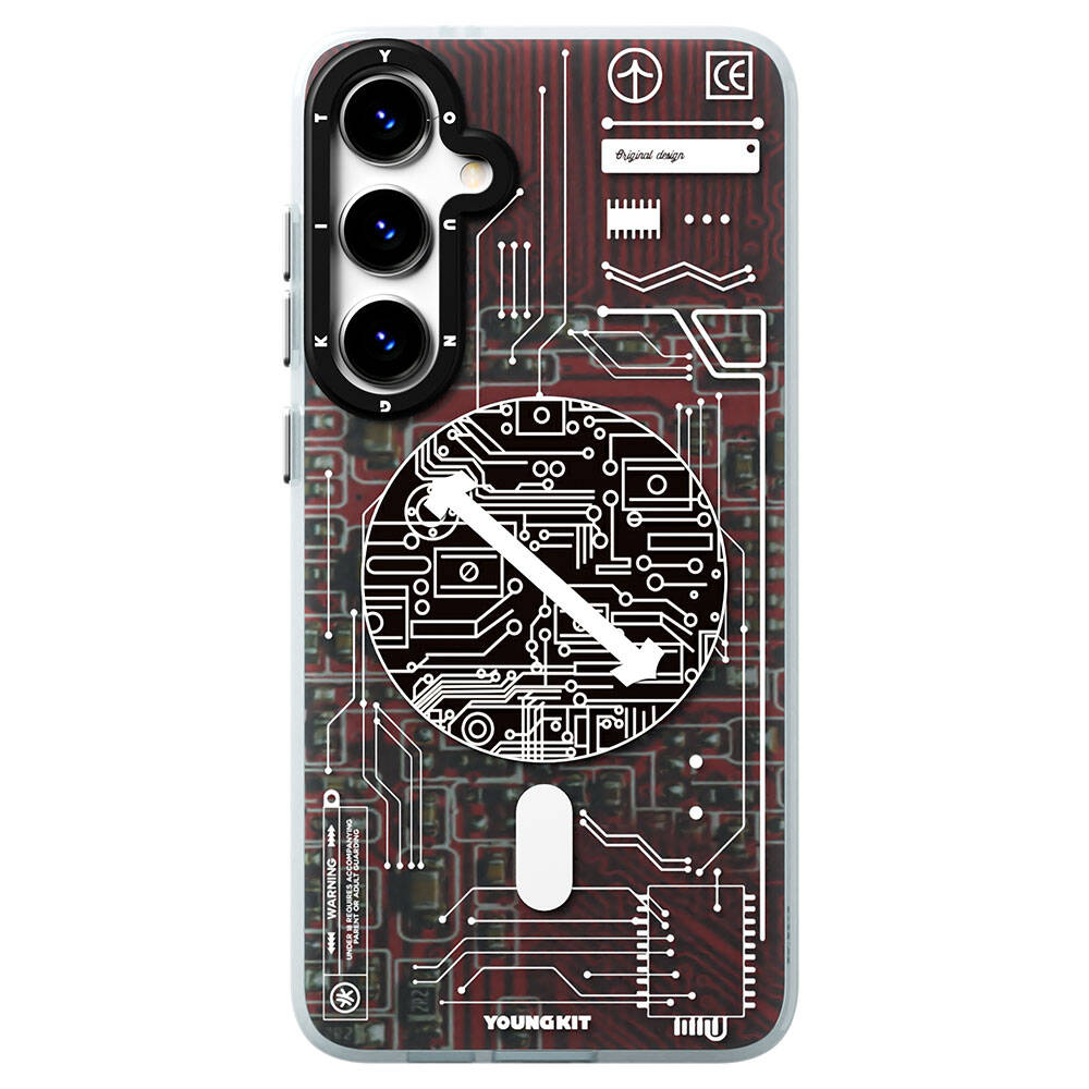 Galaxy S24 Plus Case M-Safe Charging Feature YoungKit Technology Series Cover White 