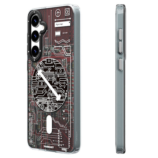 Galaxy S24 Plus Case M-safe Charging Feature YoungKit Technology Series Cover Red 