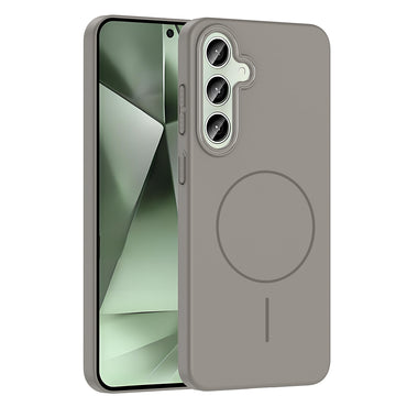 Galaxy S24 Plus Case Zore Ruby Hard Cover Gray with M-safe Charging Feature 