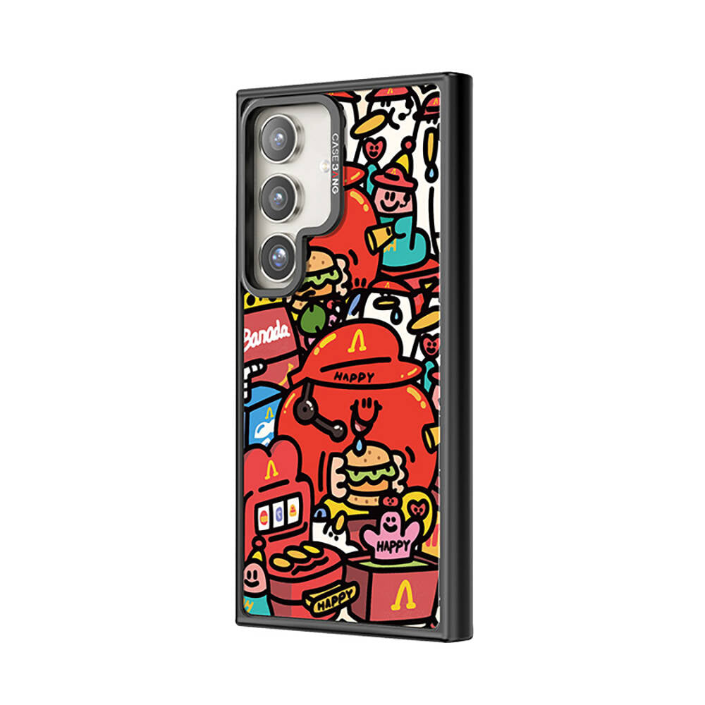 Galaxy S24 Plus M-safe Şarj Özellikli Casebang Ahhey Serisi Arka Panel Kırmızı