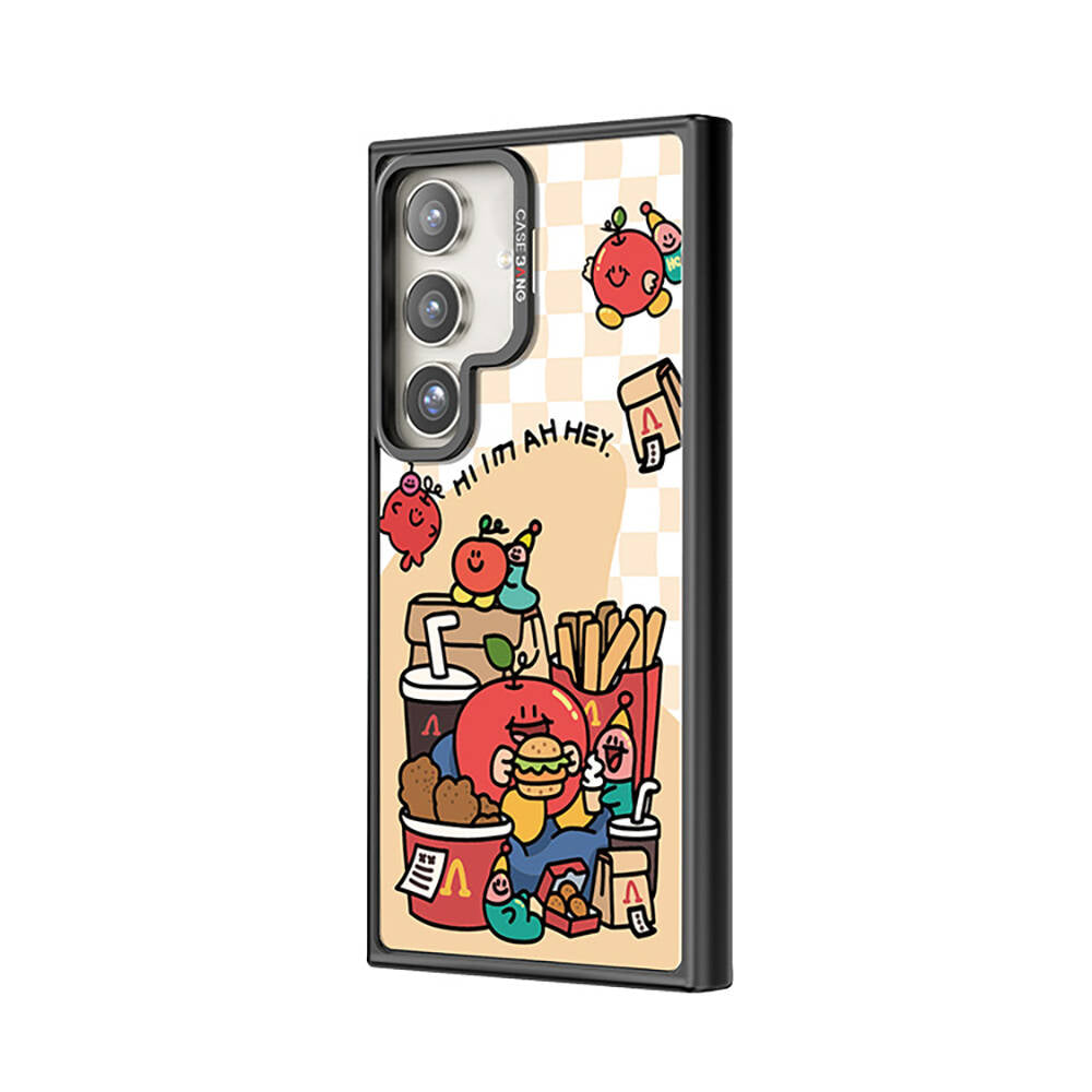 Galaxy S24 Plus M-safe Şarj Özellikli Casebang Ahhey Serisi Arka Panel Kırmızı