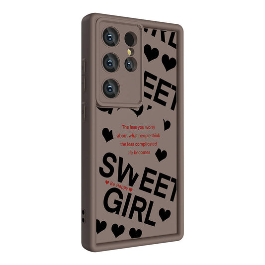 Galaxy S24 Ultra Case Camera Protection Printed Back Surface Zore Classy Cover Black 