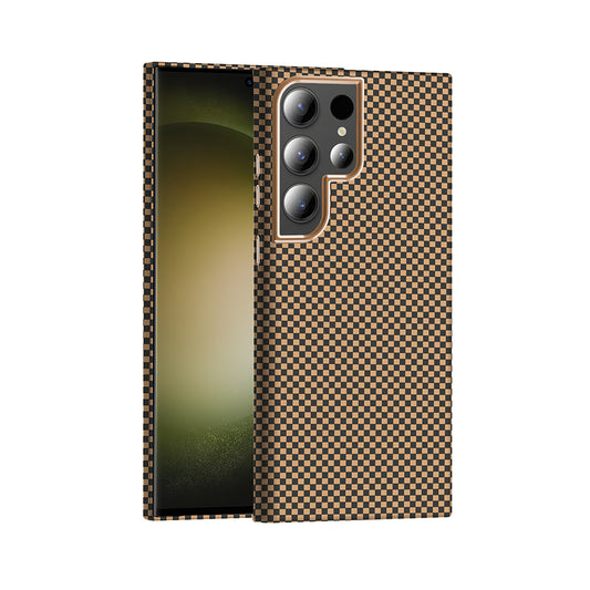 Galaxy S24 Ultra Case M-safe Charging Function Carbon Fiber Look Zore Gros Cover Desert Titanium 