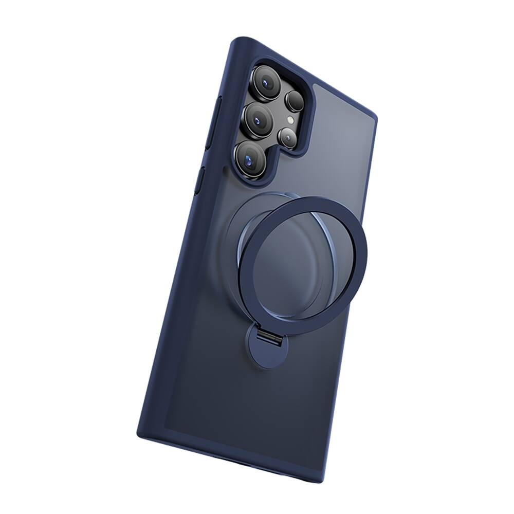 Galaxy S24 Ultra Case M-safe Charging Feature Benks Stand Mist Protective Cover Blue