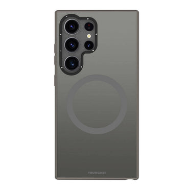 Galaxy S24 Ultra Kılıf M-safe Şarj Özellikli Çizilmeye Ve Aşınmaya Dayanıklı Youngkit Velvet Serisi Kapak