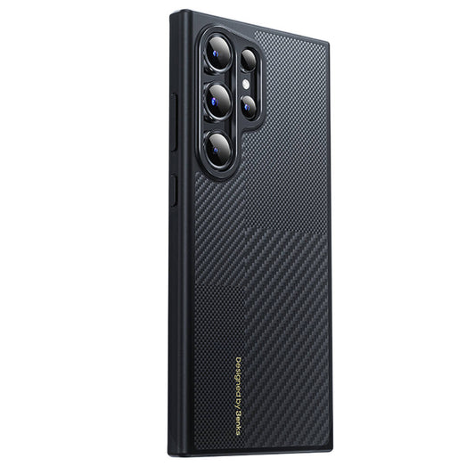 Galaxy S24 Ultra Case M-safe Charging Carbon Fiber Benks Montage Hybrid ArmorPro Kevlar Cover Black 