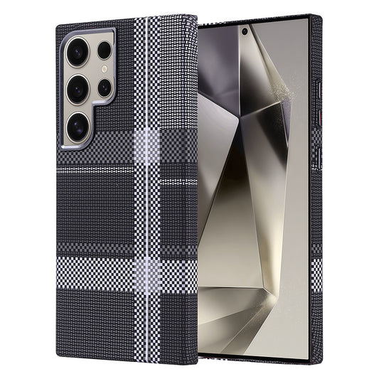 Galaxy S24 Ultra Case M-safe Charging Feature Carbon Fiber Look Zore Next Cover Gray-Black 