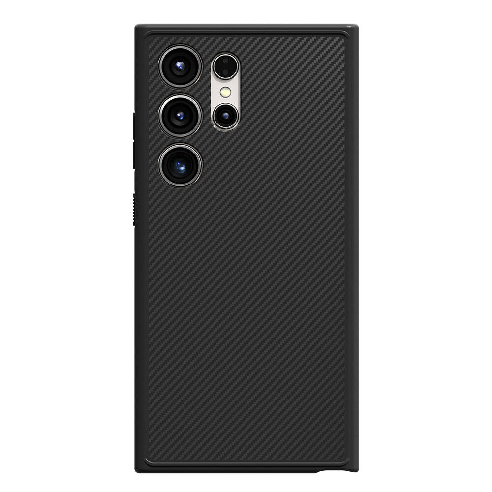 Galaxy S24 Ultra Case with M-safe Charging Function Carbon Fiber Look Zore T-Carbon Cover Titanium-Gray