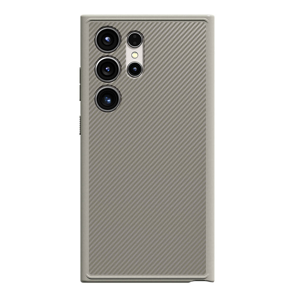 Galaxy S24 Ultra Case with M-safe Charging Function Carbon Fiber Look Zore T-Carbon Cover Titanium-Gray