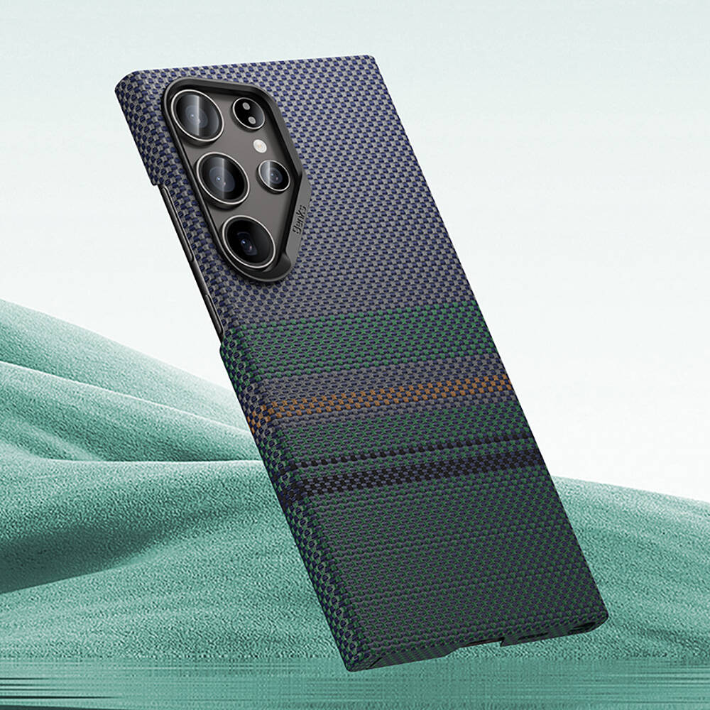 Galaxy S24 Ultra Case M-safe Charging Feature Carbon Fiber Design Benks Aurora ArmorAir Kevlar Cover Black 