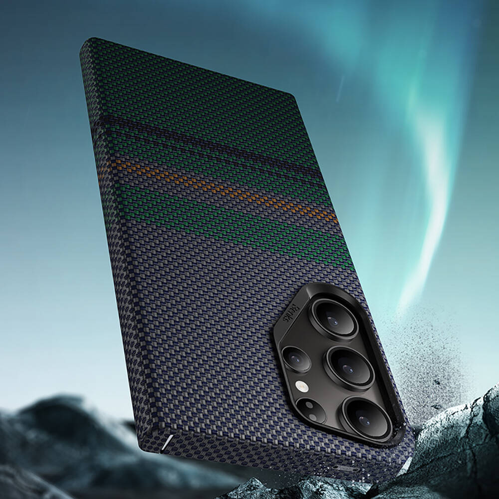 Galaxy S24 Ultra Case M-safe Charging Feature Carbon Fiber Design Benks Aurora ArmorAir Kevlar Cover Black 
