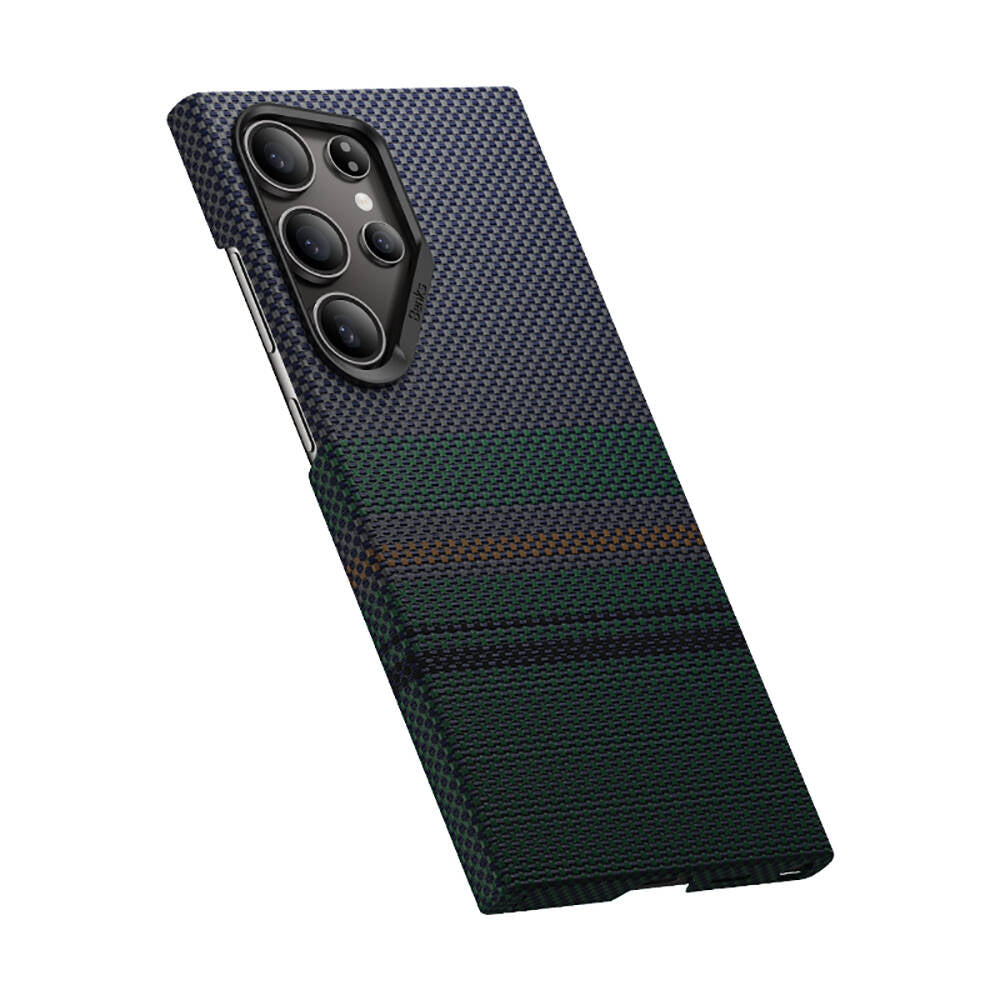 Galaxy S24 Ultra Case M-safe Charging Feature Carbon Fiber Design Benks Aurora ArmorAir Kevlar Cover Black 