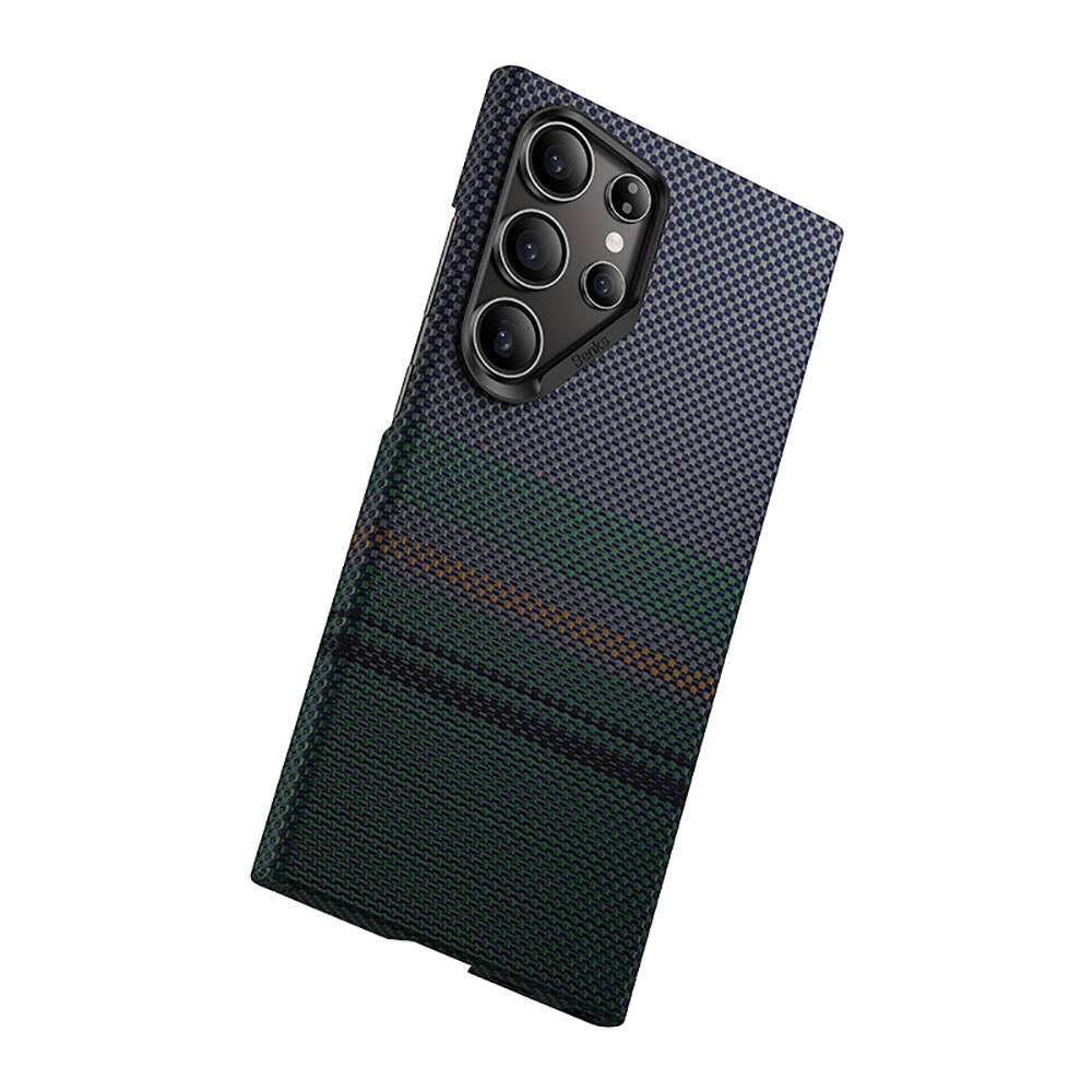 Galaxy S24 Ultra Case M-safe Charging Feature Carbon Fiber Design Benks Aurora ArmorAir Kevlar Cover Black 