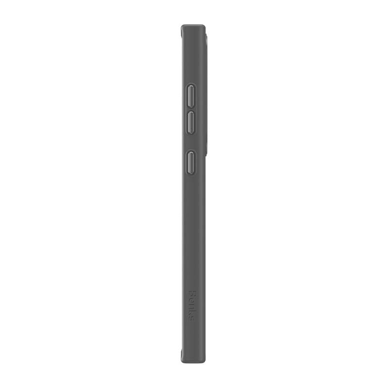Galaxy S24 Ultra Case M-safe Charging Feature Transparent Back Surface Benks MagClap TPU Frame Cover Gray