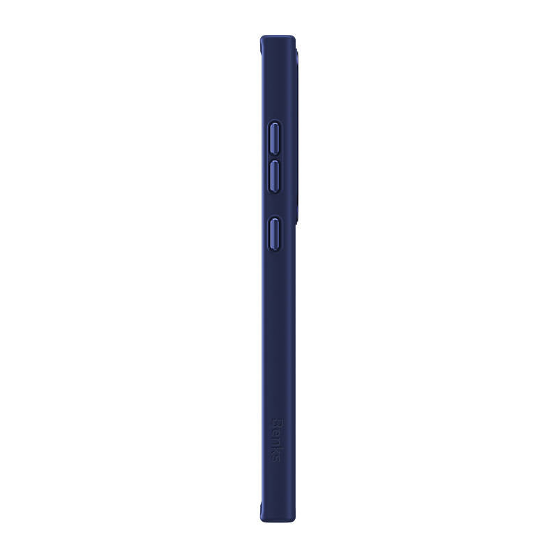 Galaxy S24 Ultra Case M-safe Charging Feature Transparent Back Surface Benks MagClap TPU Frame Cover Blue