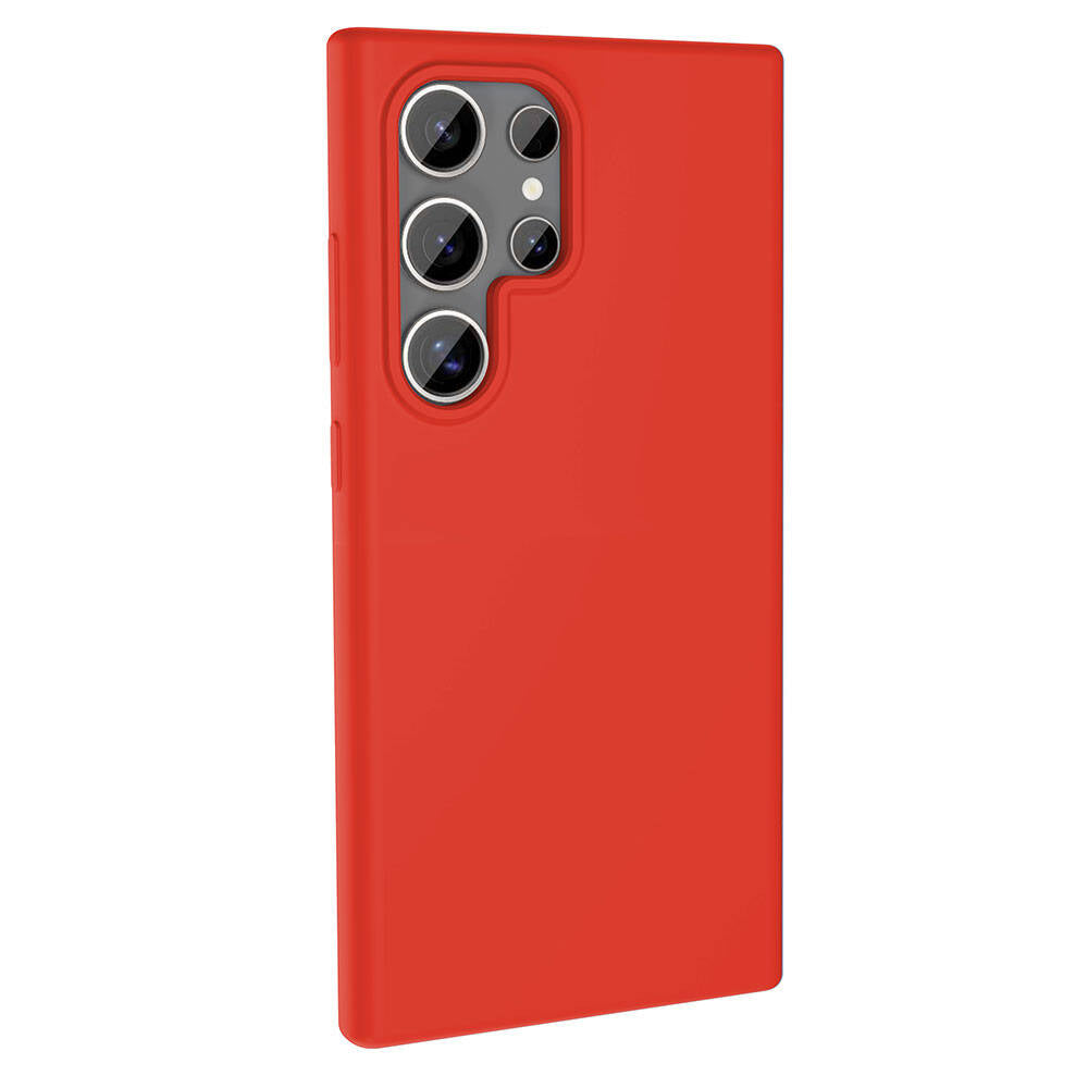 Galaxy S24 Ultra Case M-safe Charging Feature Liquid Technology Erasable Hard Zore Kiwi Cover Red