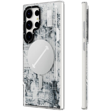Galaxy S24 Ultra Case M-safe Charging Feature YoungKit Technology Series Cover White 