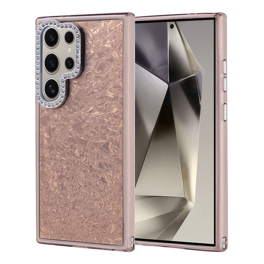 Galaxy S24 Ultra Case Stone Design Zore Door Cover Gold 