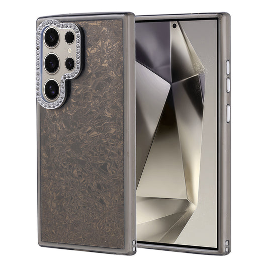 Galaxy S24 Ultra Case Stone Design Zore Door Cover Black 