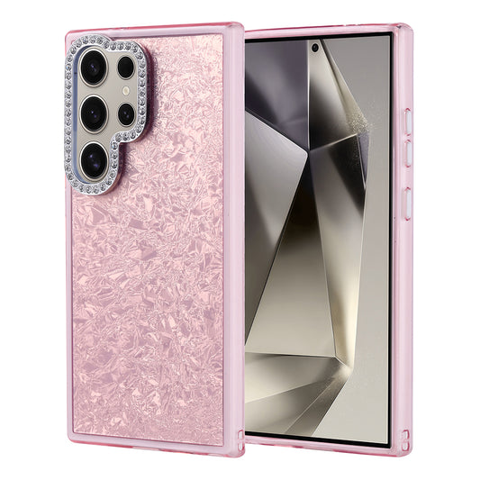 Galaxy S24 Ultra Case Stone Design Zore Door Cover Pink 