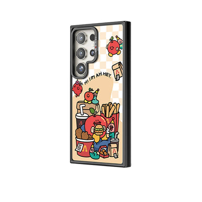 Galaxy S24 Ultra M-safe Şarj Özellikli Casebang Ahhey Serisi Arka Panel Kırmızı