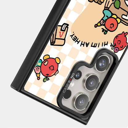 Galaxy S24 Ultra M-safe Şarj Özellikli Casebang Ahhey Serisi Arka Panel Kırmızı