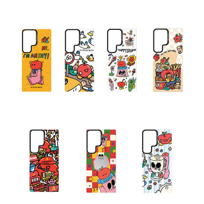 Galaxy S24 Ultra M-safe Şarj Özellikli Casebang Ahhey Serisi Arka Panel Kırmızı