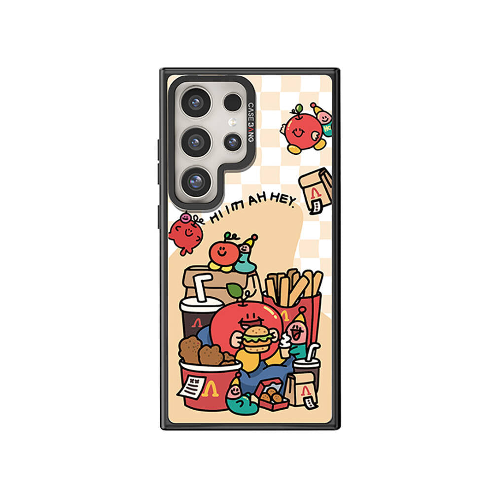 Galaxy S24 Ultra M-safe Şarj Özellikli Casebang Ahhey Serisi Arka Panel Pembe