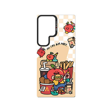 Galaxy S24 Ultra M-safe Şarj Özellikli Casebang Ahhey Serisi Arka Panel Kırmızı