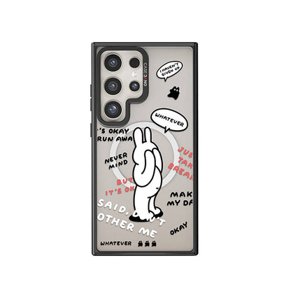 Galaxy S24 Ultra M-safe Şarj Özellikli Casebang Chill Out Serisi Mıknatıslı Arka Panel Siyah
