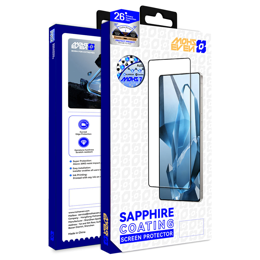 Galaxy S24 Ultra Mohseven Safir Coating Privacy Temperli Cam Ekran Koruyucu