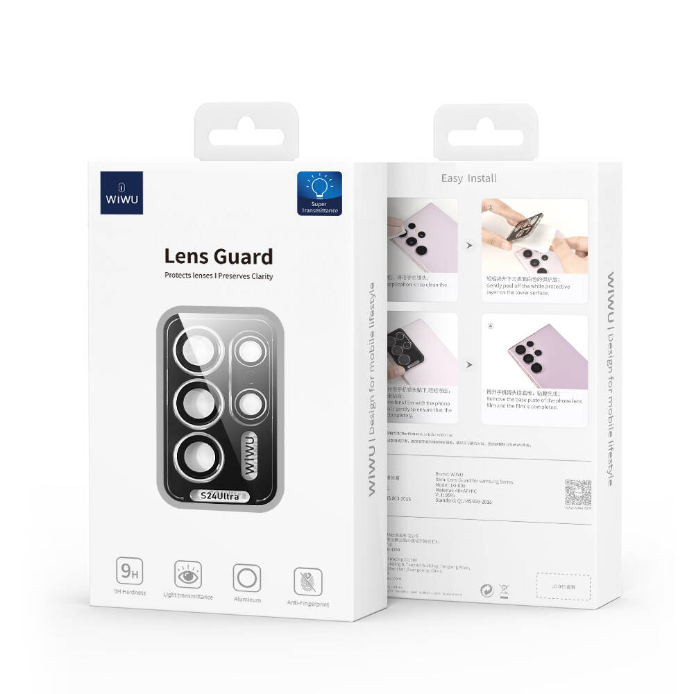 Galaxy S24 Ultra Wiwu LG-008 Lens Guard Impact Resistant Camera Lens Protector Transparent