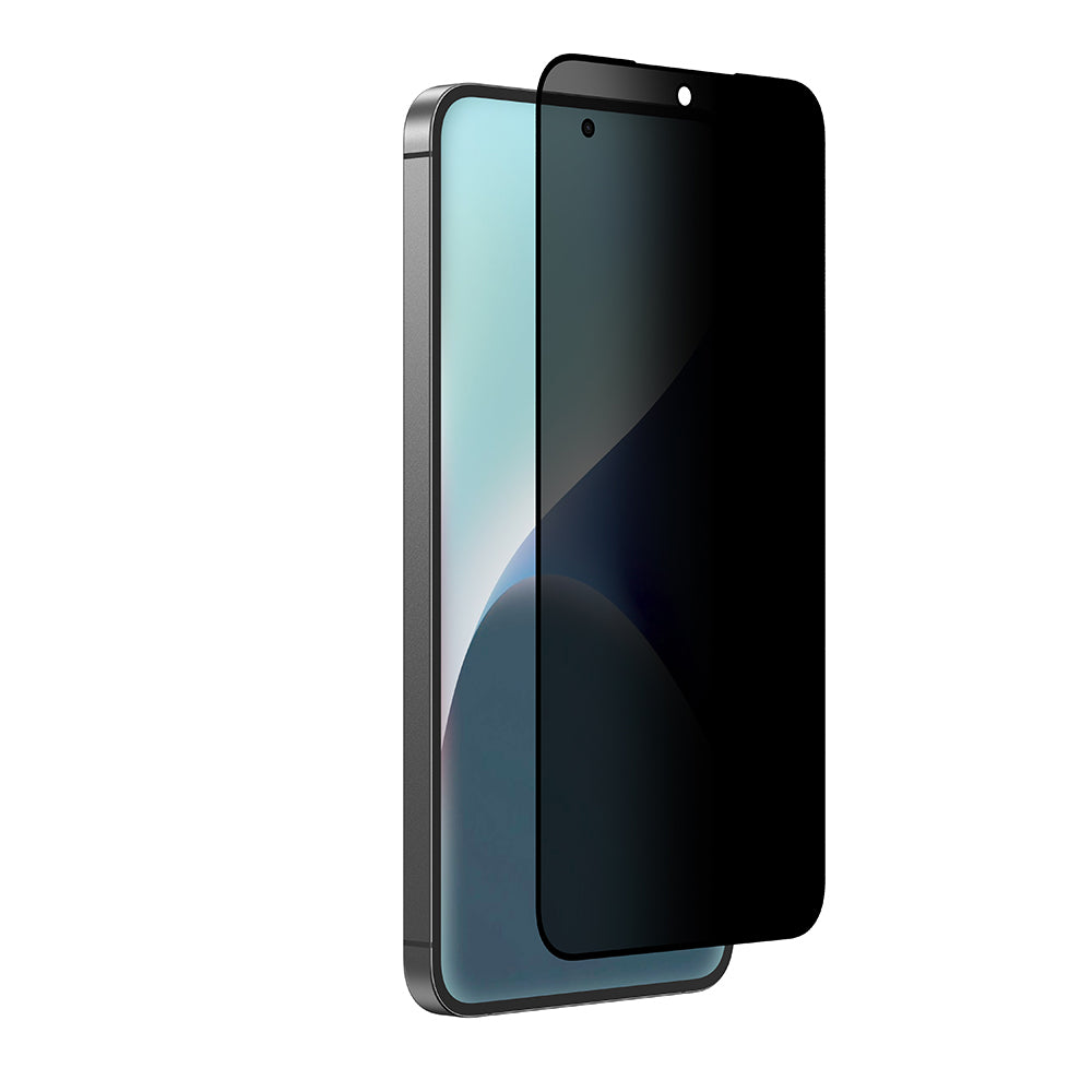 Galaxy S25 Amazingthing Radix Privacy Parmak İzi Bırakmayan Temperli Cam Ekran Koruyucu Siyah